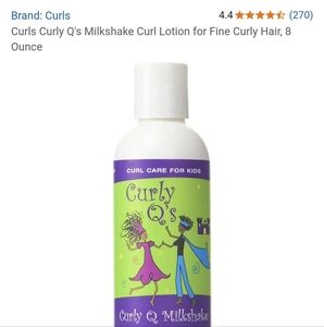 (1)Curly Q's Milkshake Curl Lotion for Kids